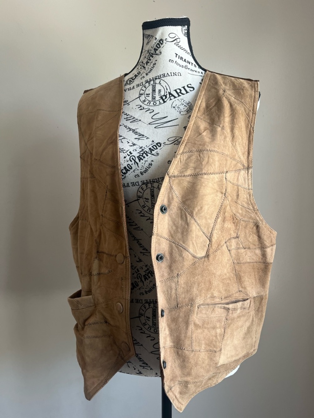 Vintage Mischief Suede Vest- Size XL Indie Western